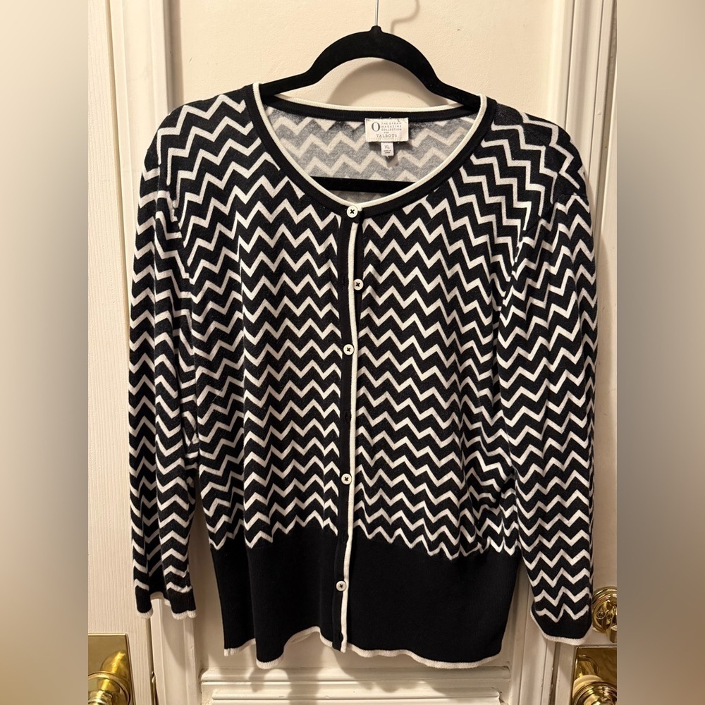 Talbots “The Oprah Magazine Collection” Chevron Cardigan